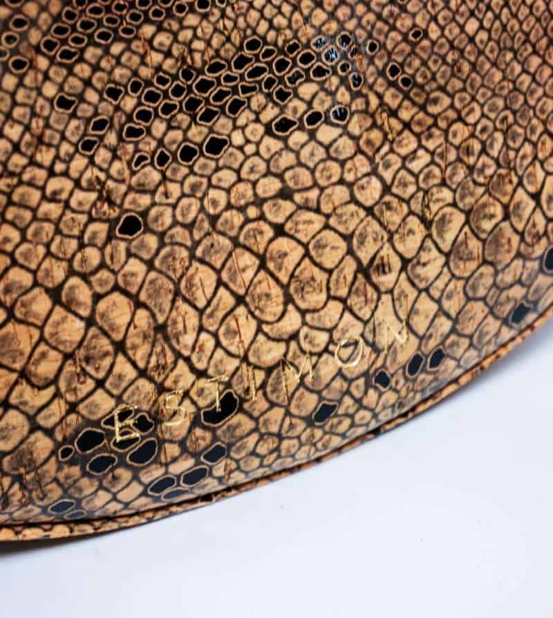 vegan lizard bag detail 1